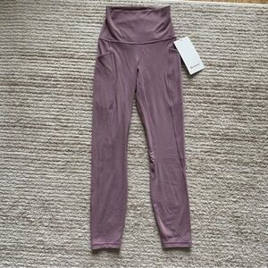 Lululemon Align High Rise Pant 25” Pockets Lavender Purple NWT Size 2
